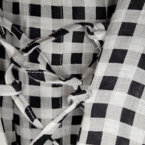 NWT Sleeper Marquise black and white gingham, sz xs - Picture 15 of 16
